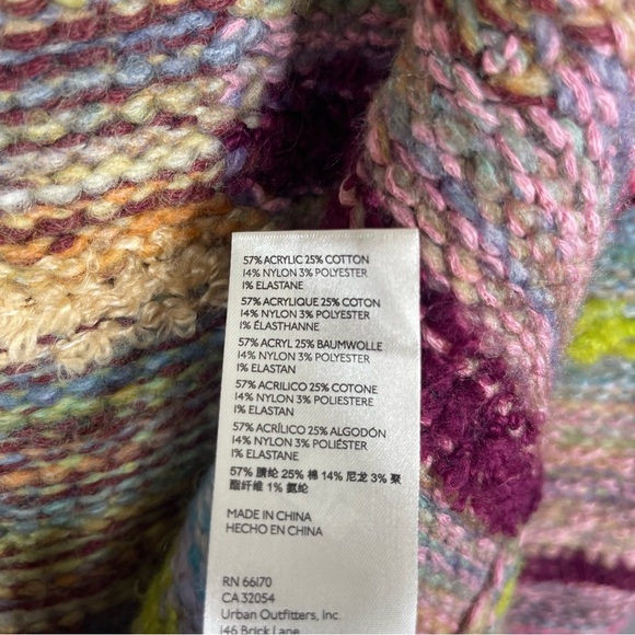 Free People Dream State Oversized Pullover Knit Sweater In Rainbow Dream Size M - Picture 6 of 8